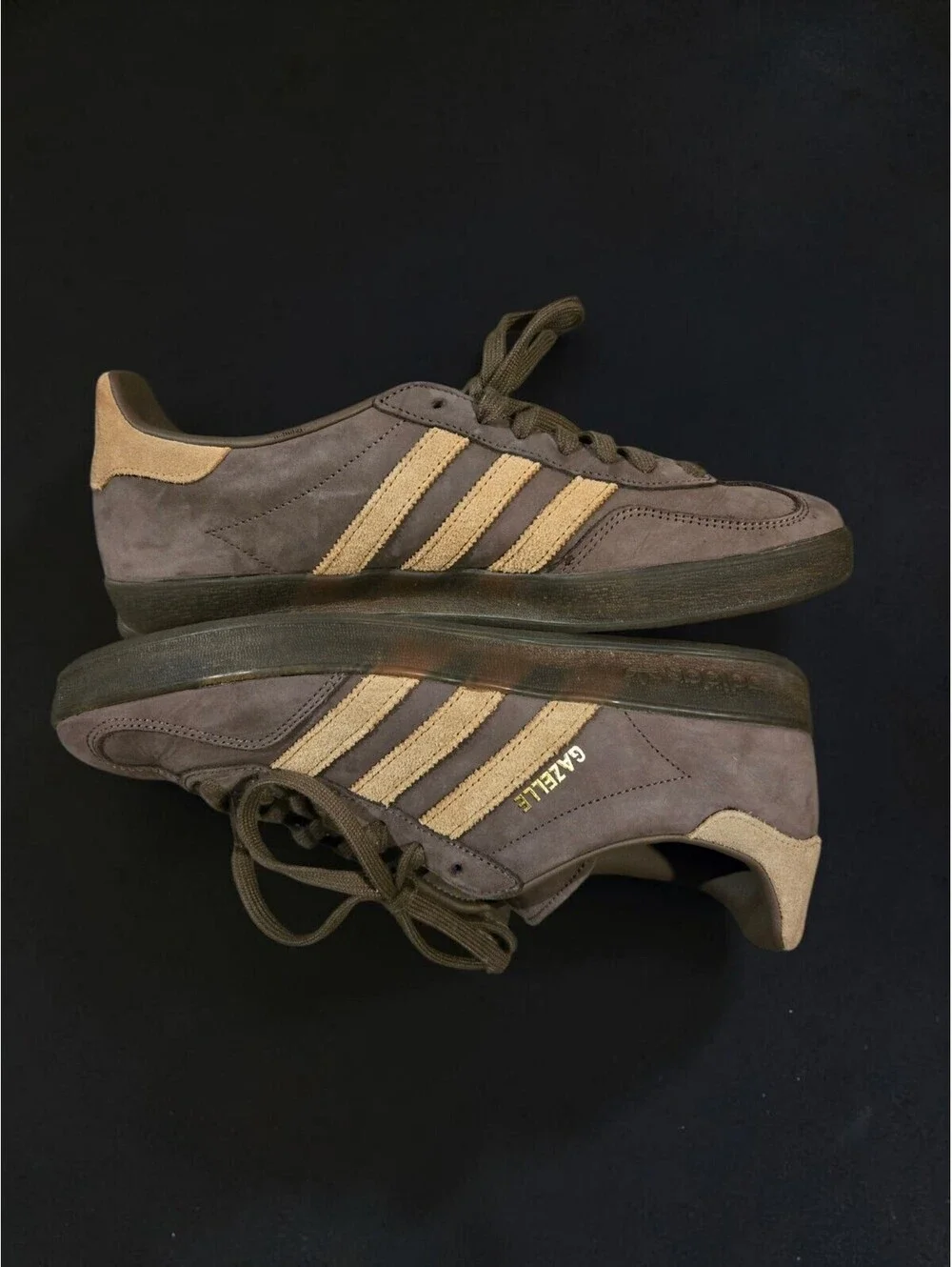 adidas Gazelle Indoor Cargo Brown JQ8386 Men's 10 Excellent Condition
